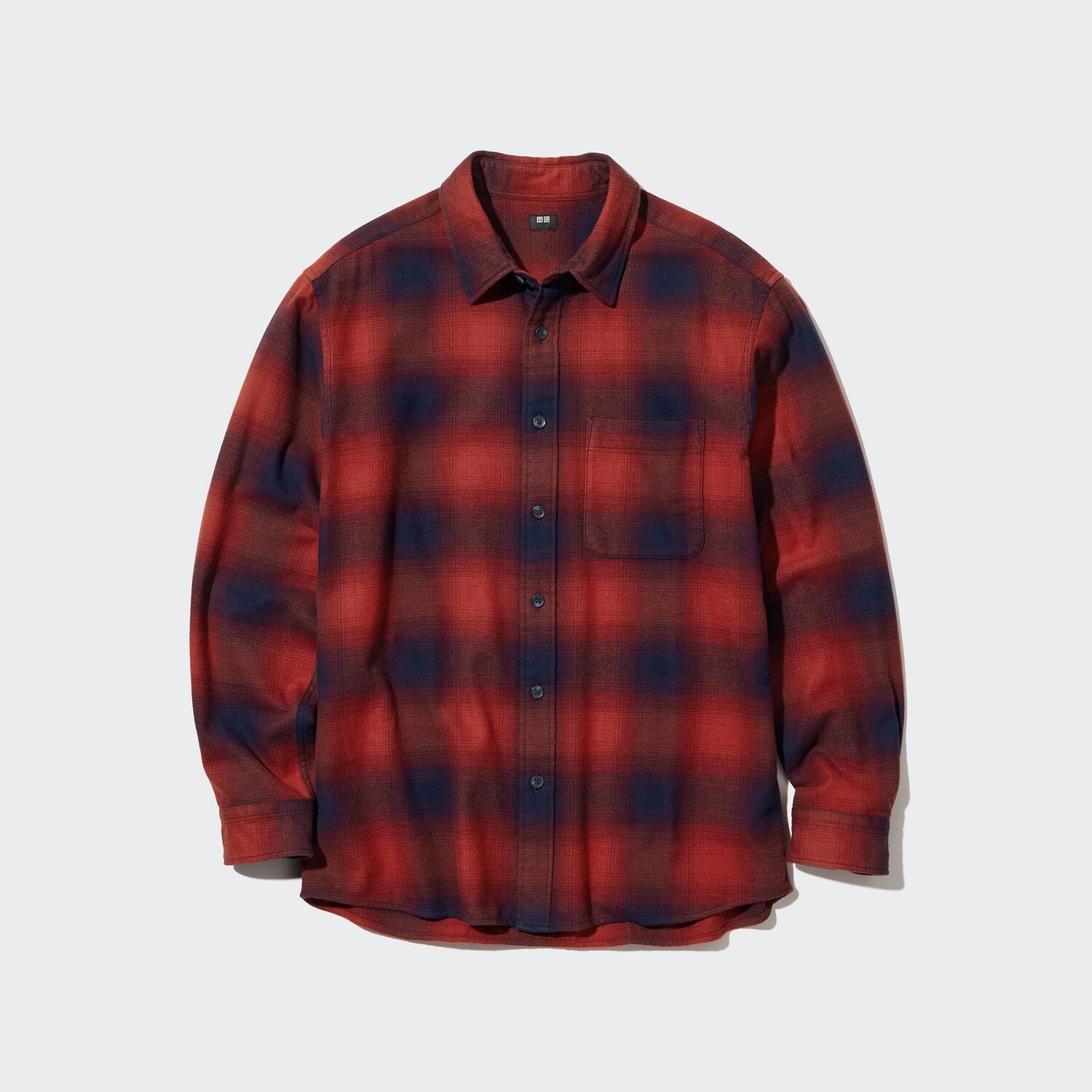 

Рубашка UNIQLO фланелевая стандартного кроя, оранжевый