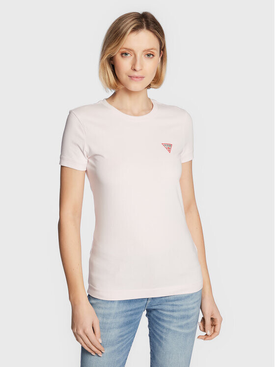 

Футболка узкого кроя Guess, розовый