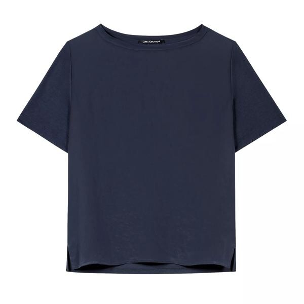 

Футболка t-shirt mit jersey-rücken dark navy Luisa Cerano, синий