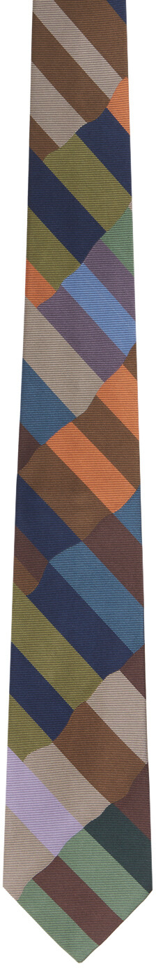 

Многоцветный галстук в клетку Paul Smith