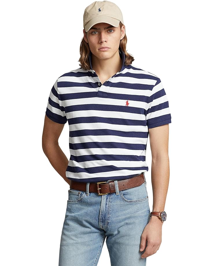 цена Поло Polo Ralph Lauren Classic Fit Striped Mesh Shirt, цвет Navy Mu