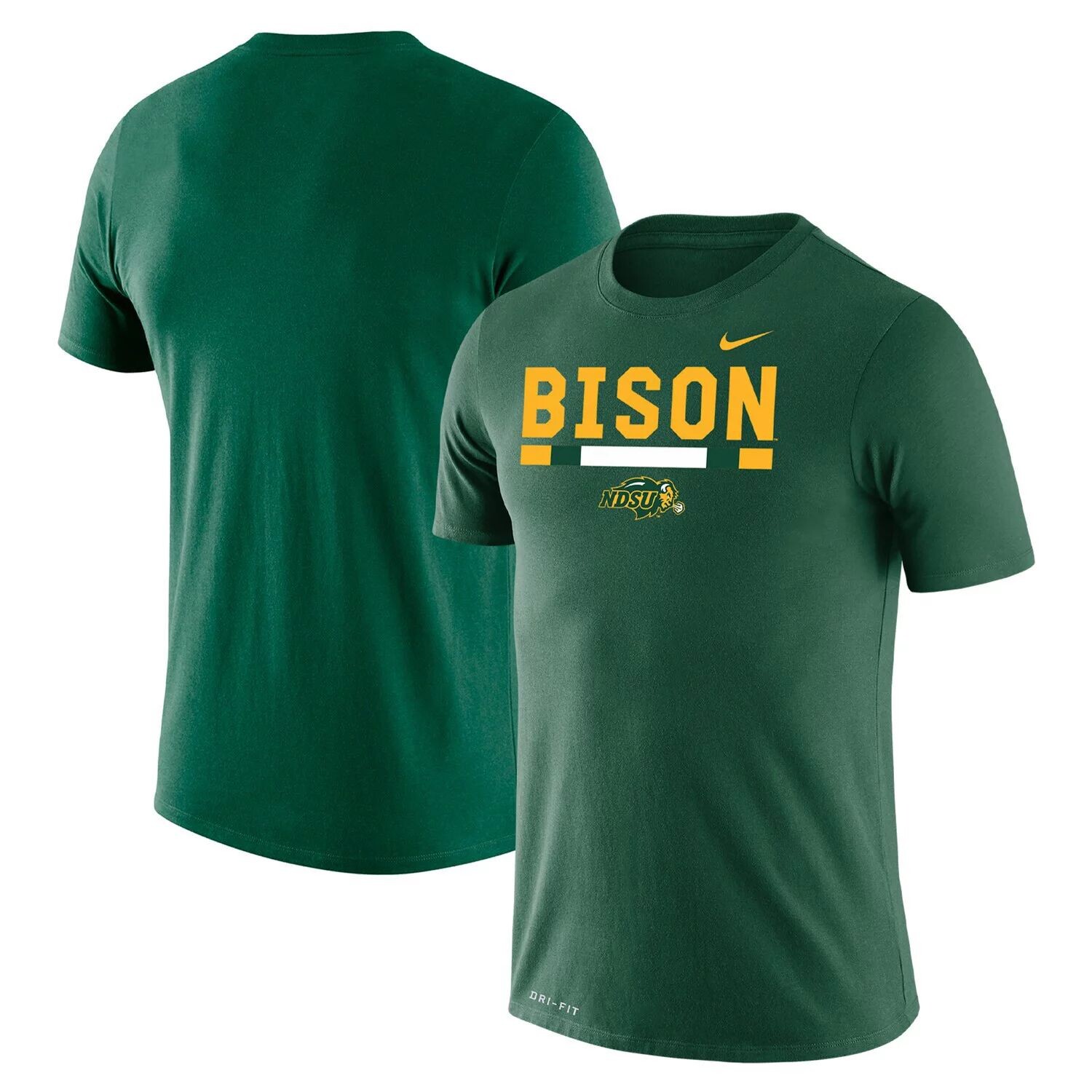 

Мужская зеленая футболка NDSU Bison DNA Legend Performance Nike, Зеленый