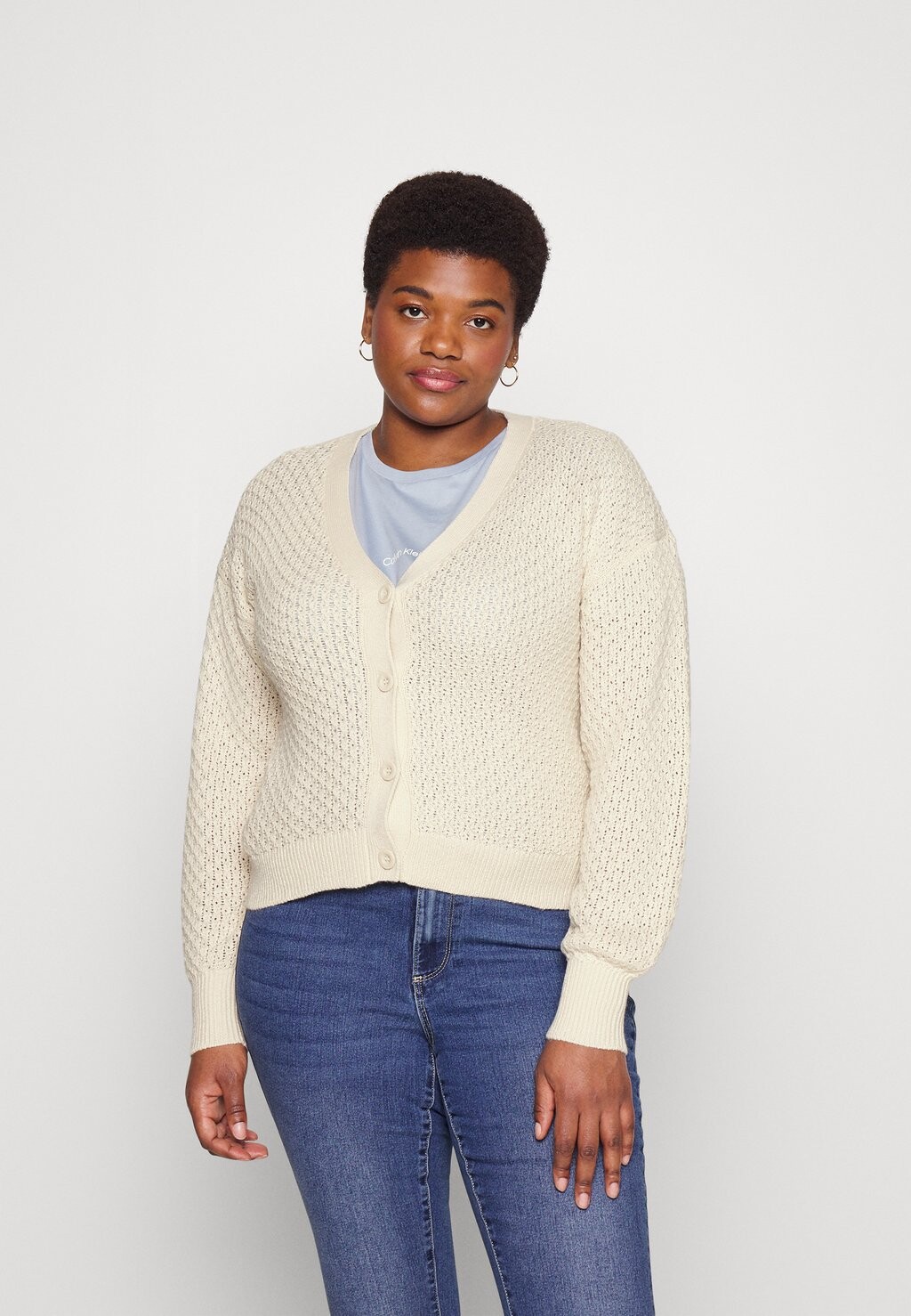 

Кардиган Vero Moda Vmblanca V Neck Crop, бежевый, Бежевый;серый
