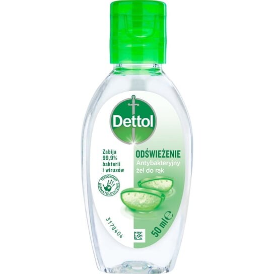 

Антибактериальный гель для рук с АЛОЭ освежающий 50 мл DETTOL