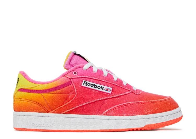 Кроссовки Reebok DANIEL MOON X CLUB C 85 'ATOMIC PINK ALERT YELLOW', розовый кроссовки daniel moon x classic leather atomic pink radiant ochre reebok апельсин