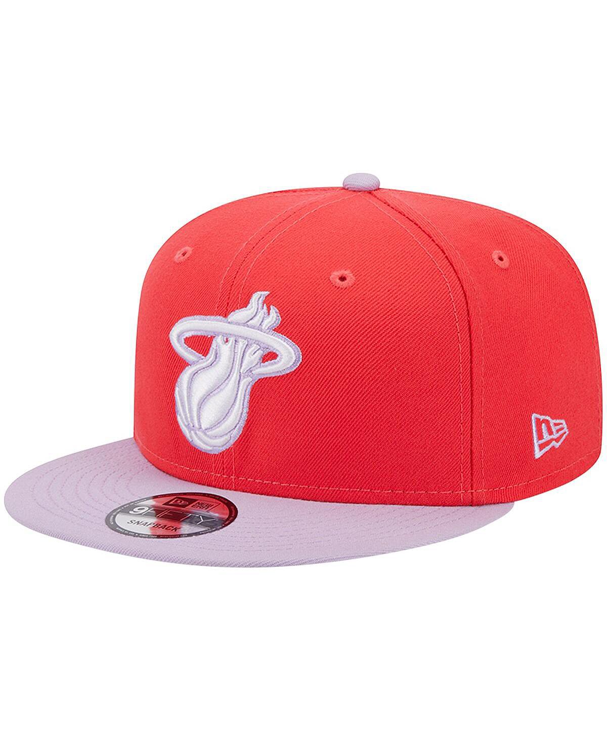 

Мужская красно-лавандовая кепка Miami Heat 2-Tone Color Pack 9FIFTY Snapback Hat New Era