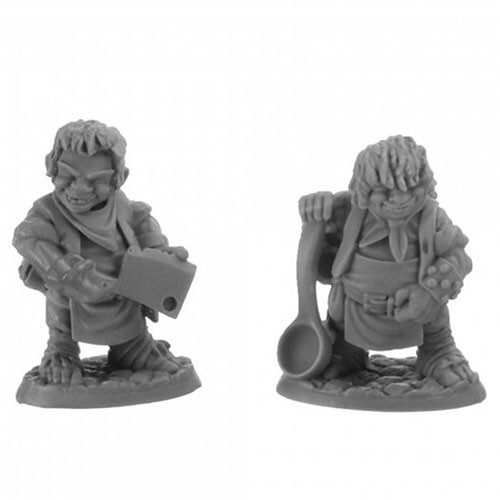 

Миниатюра Reaper Bones: Chop & Grub, Halfling Cooks