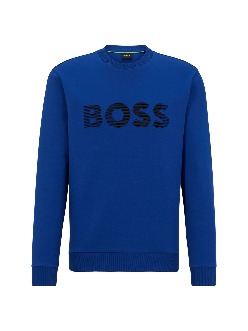 

Толстовка из смесового хлопка с объемной вышивкой логотипа BOSS, синий