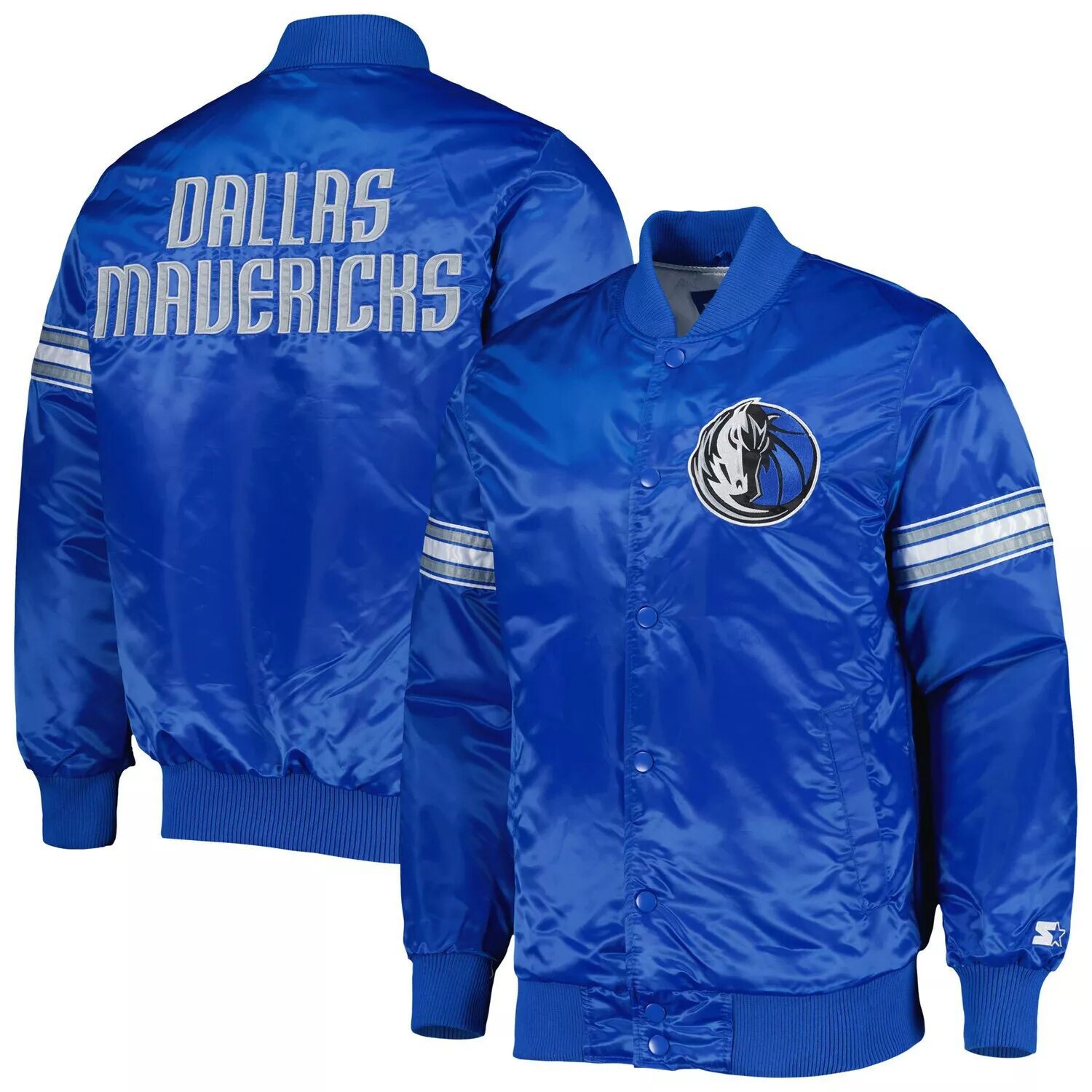 

Мужская синяя университетская куртка с длинными кнопками Dallas Mavericks Pick & Roll Starter, Синий