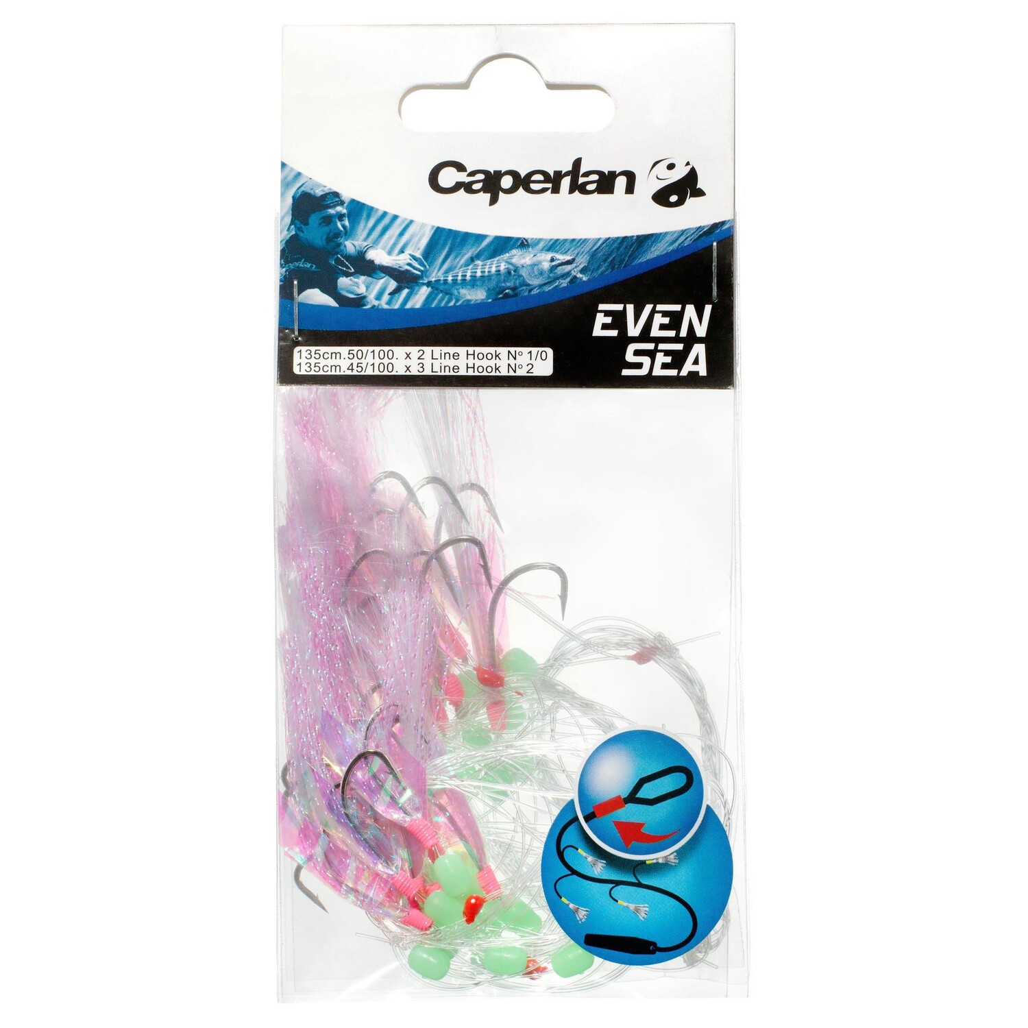 

Decathlon Even Sea Fishing Feather Rig Caperlan, розовый, Серый