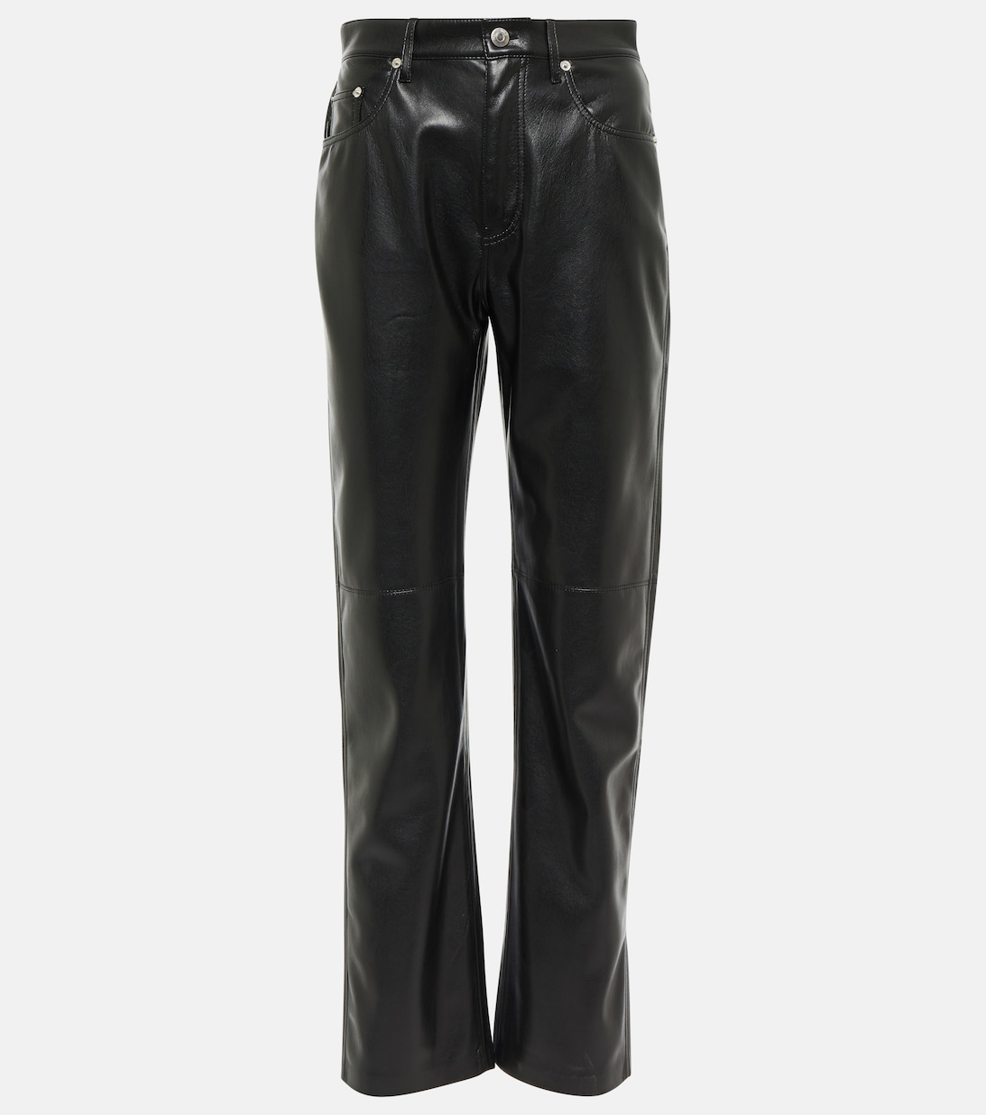 Прямые брюки Vinni из искусственной кожи NANUSHKA, черный черные брюки felina из веганской кожи nanushka