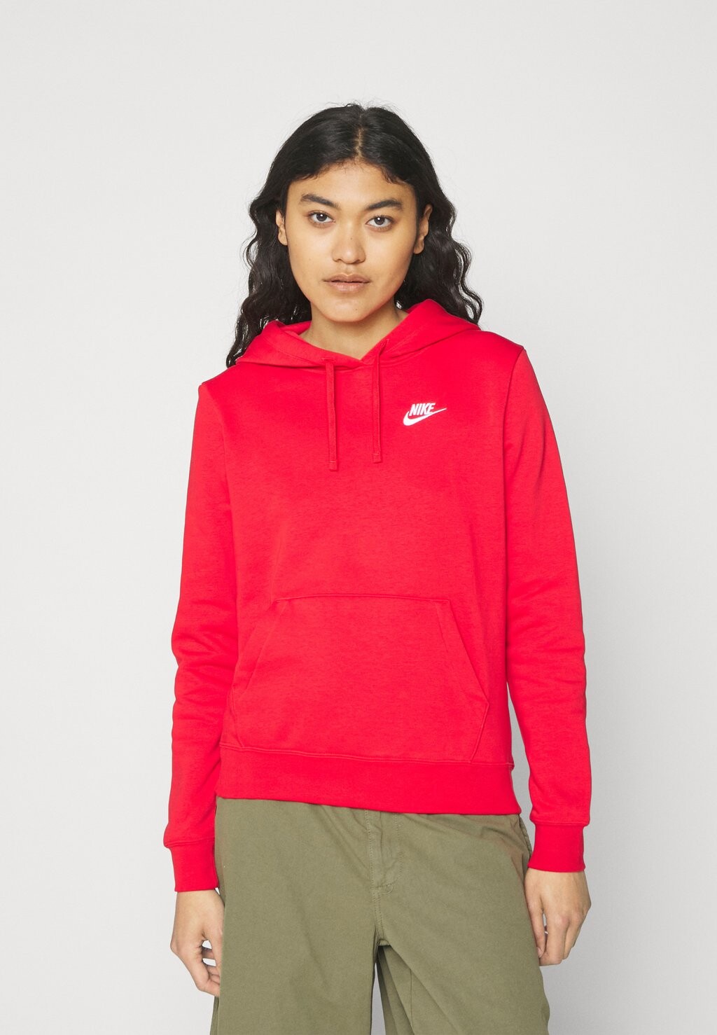 

Толстовка Nike W Club Flc Std Po, университетский красный