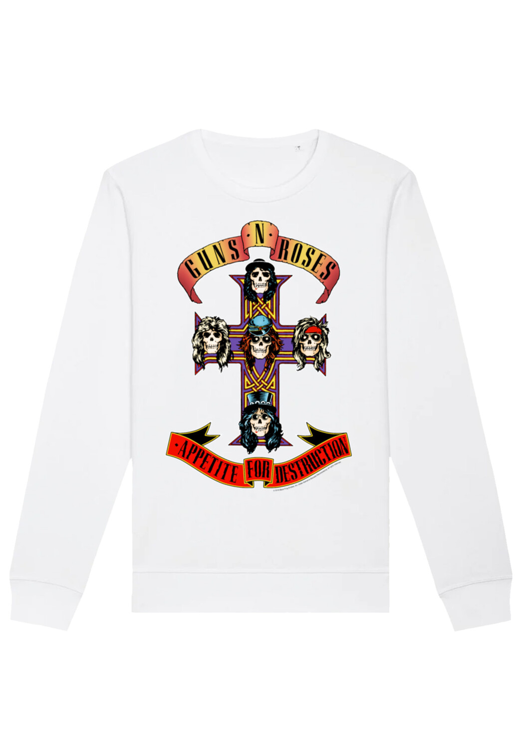 

Толстовка F4NT4STIC Unisex Guns 'n' Roses Appetite For Destruction, белый