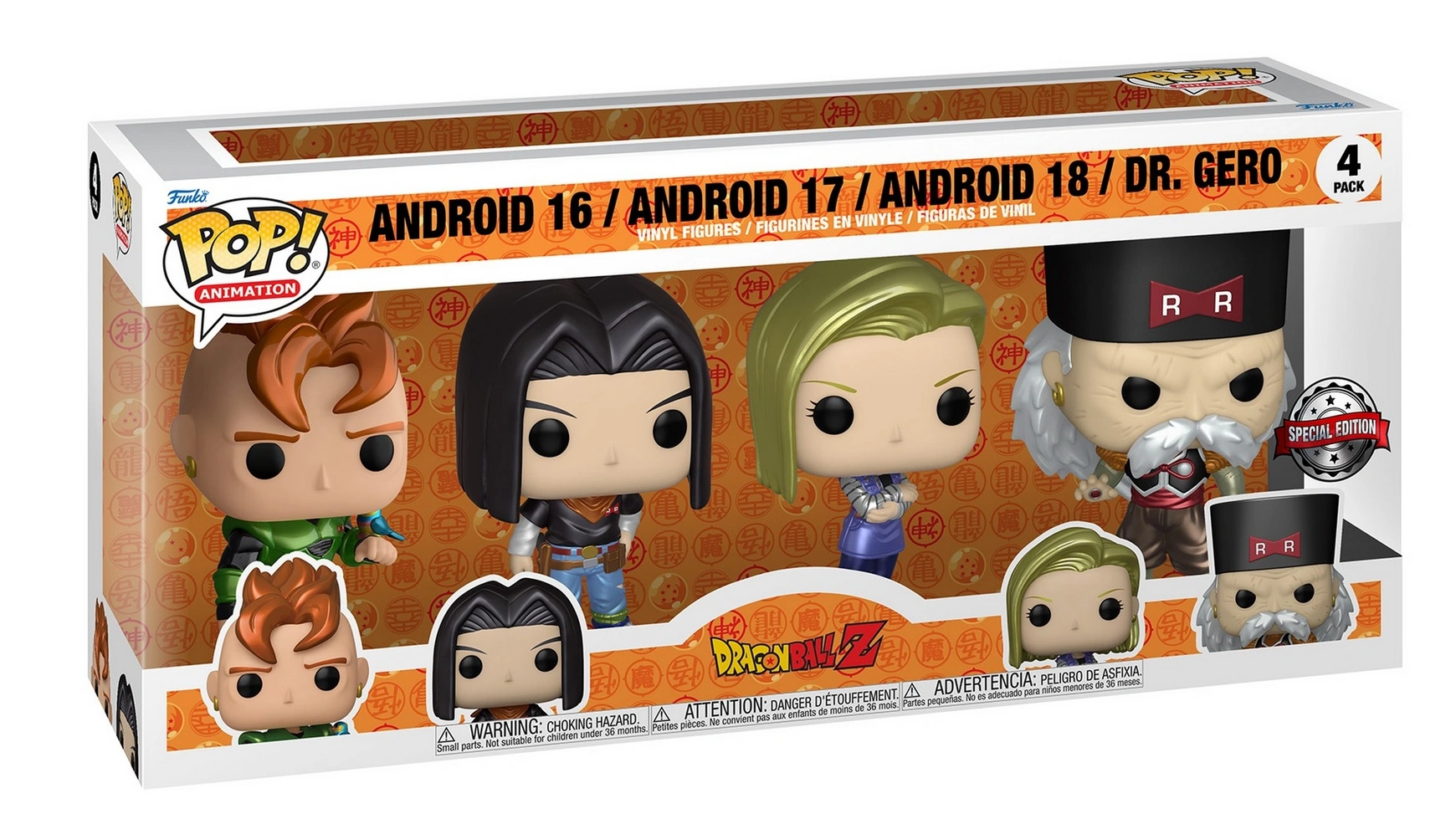 Funko - Pop! Dragon Ball Z Android 16, Android 17, Android 18 и Dr Gero,  пакет из 4 штук – заказать из-за рубежа в «CDEK.Shopping»