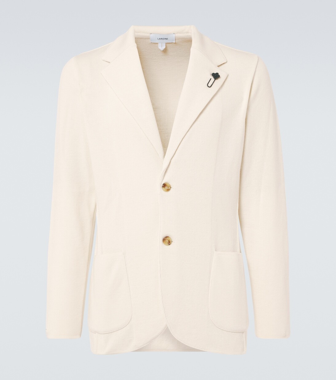 

Блейзер из шерсти и шелка Lardini, цвет off-white