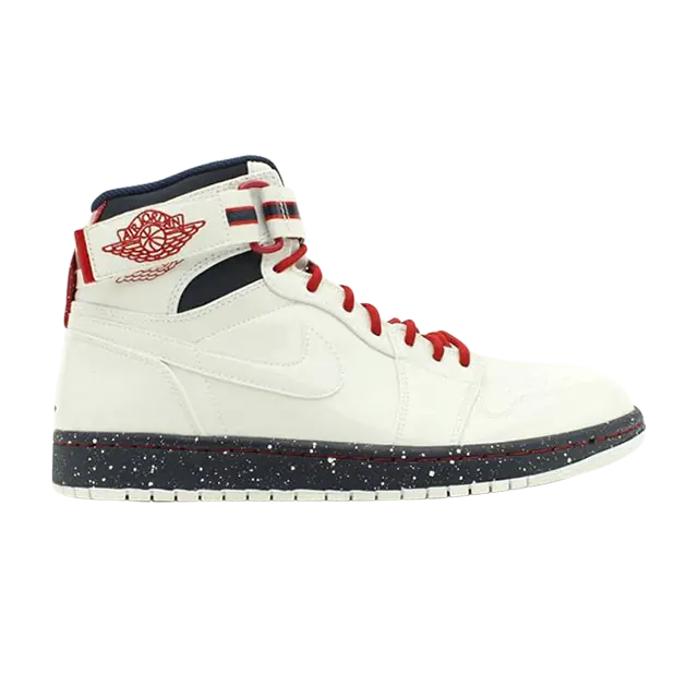 

Кроссовки Air Jordan 1 Hi Strap Premier 'Olympic', белый