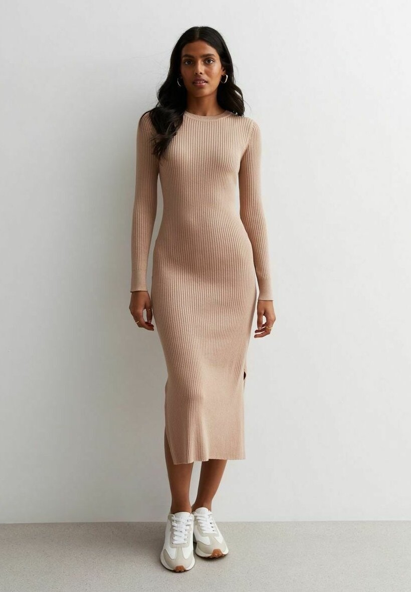 Трикотажное платье BODYCON New Look, цвет camel