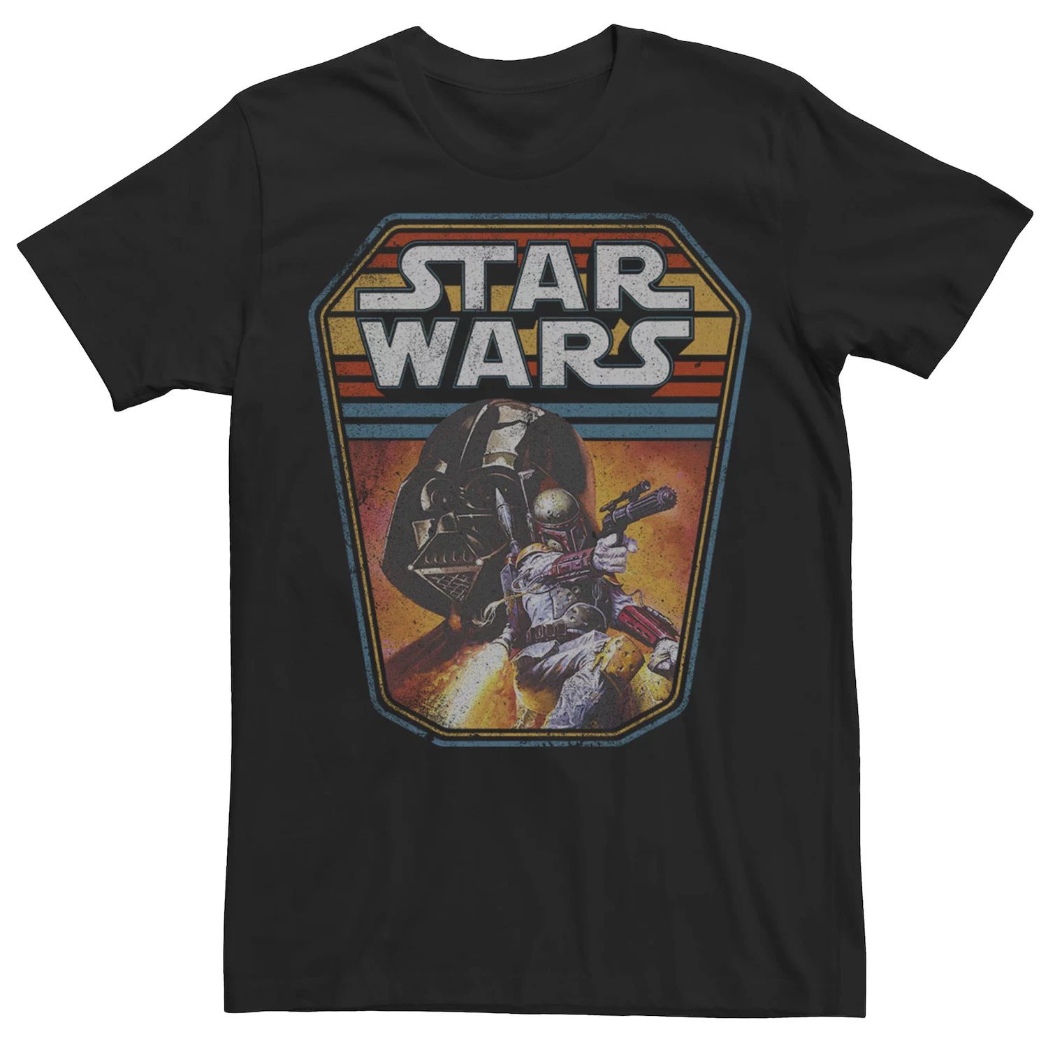 Мужская винтажная футболка с надписью «Звездные войны» в стиле поп-музыки Licensed Character мужская футболка в стиле поп музыки звездные войны мандалорская групповая съемка licensed character