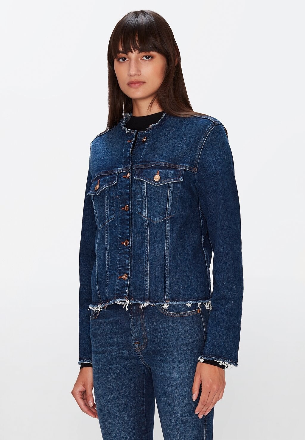 

Джинсовая куртка 7 for all mankind, темно-синий