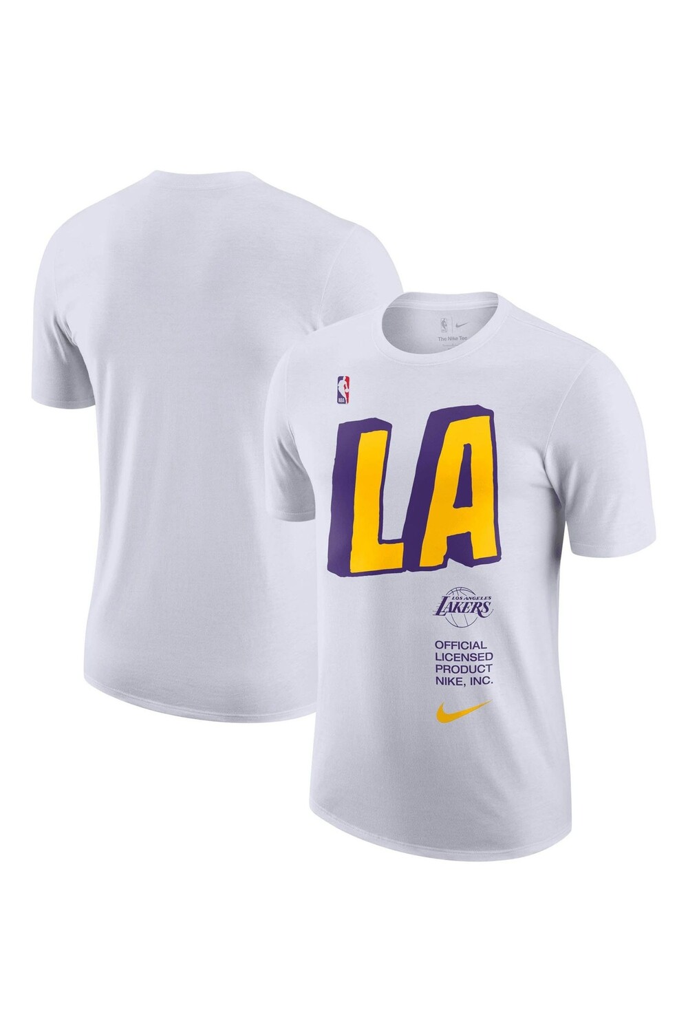 

Футболка Los Angeles Lakers с цветными блоками Nike, белый