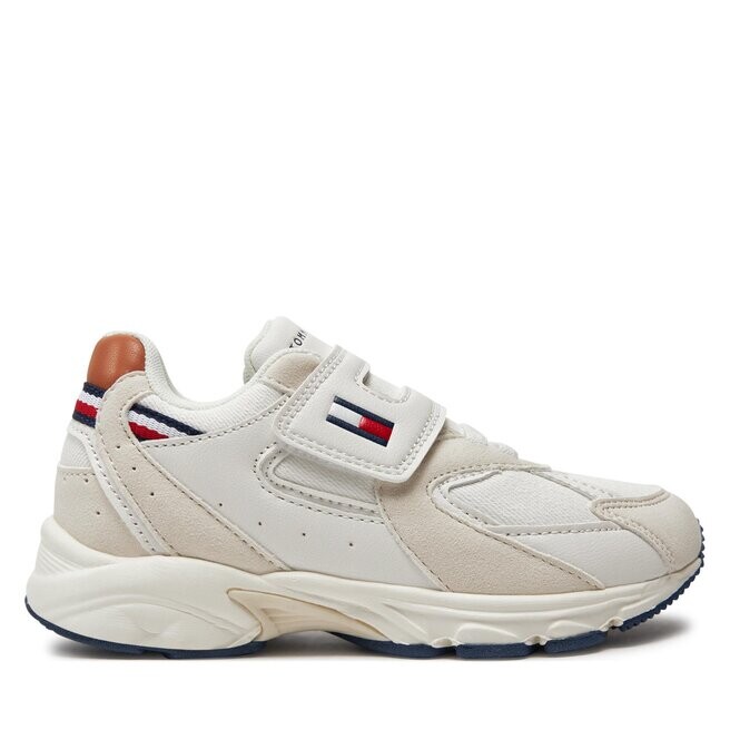 

Кроссовки Tommy Hilfiger Low Cut Lace-Up/Velcro Sneaker T1B9-33386-1729 M Beige/Tobacco A175, белый