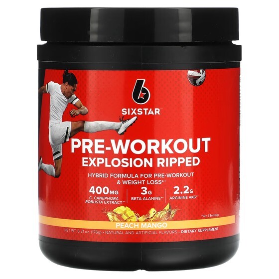 

Пищевая добавка SIXSTAR Pre-Workout Explosion Ripped, персик и манго