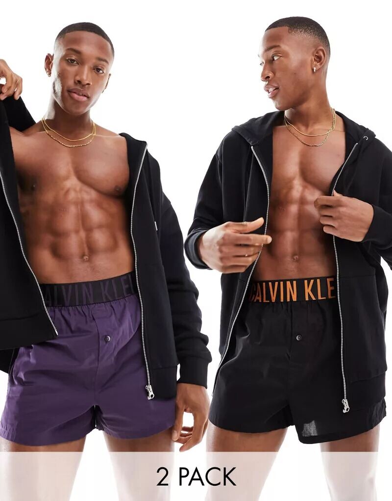 

Комплект из двух плавок Calvin Klein Intens Power с цветным логотипом на поясе