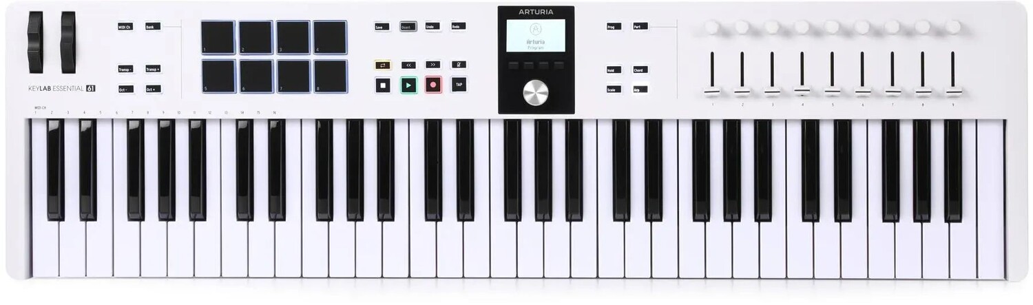 

Контроллер клавиатуры Arturia KeyLab Essential mk3, 61 клавиша — белый