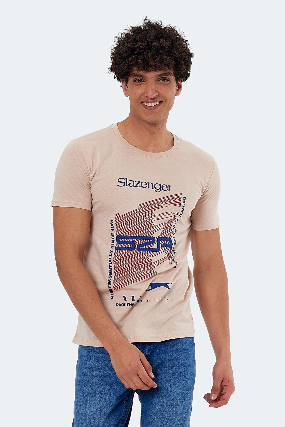 

Футболка мужская KALJU бежевая SLAZENGER, Бежевый