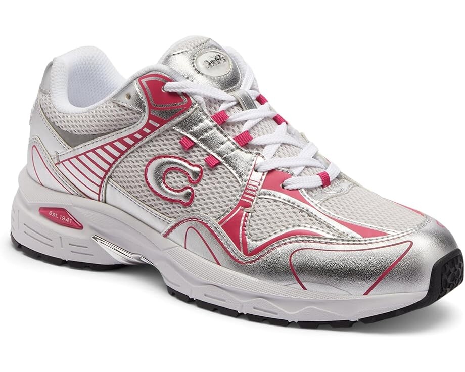 

Кроссовки COACH C301 Sneakers, цвет White/Dragonfruit