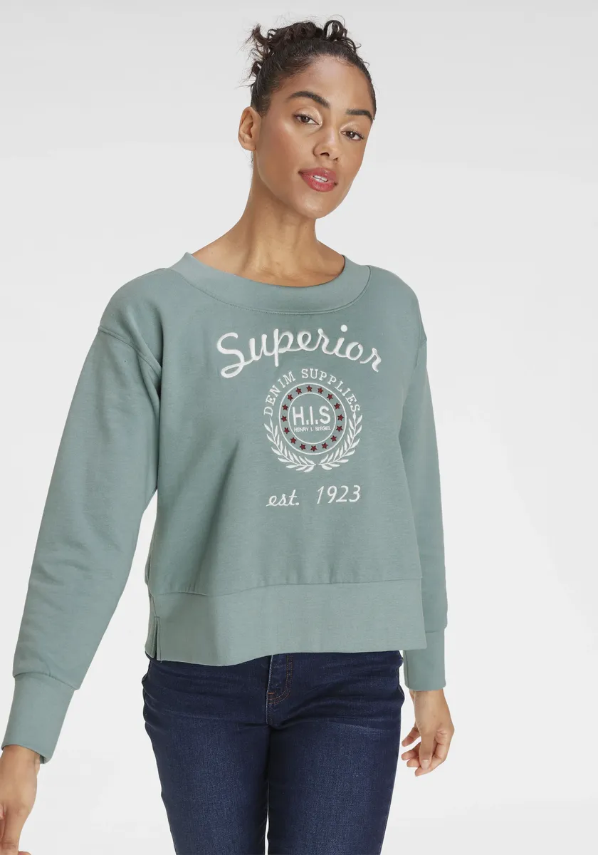 

Толстовка H.I.S "HERITAGE SWEATER", зеленый