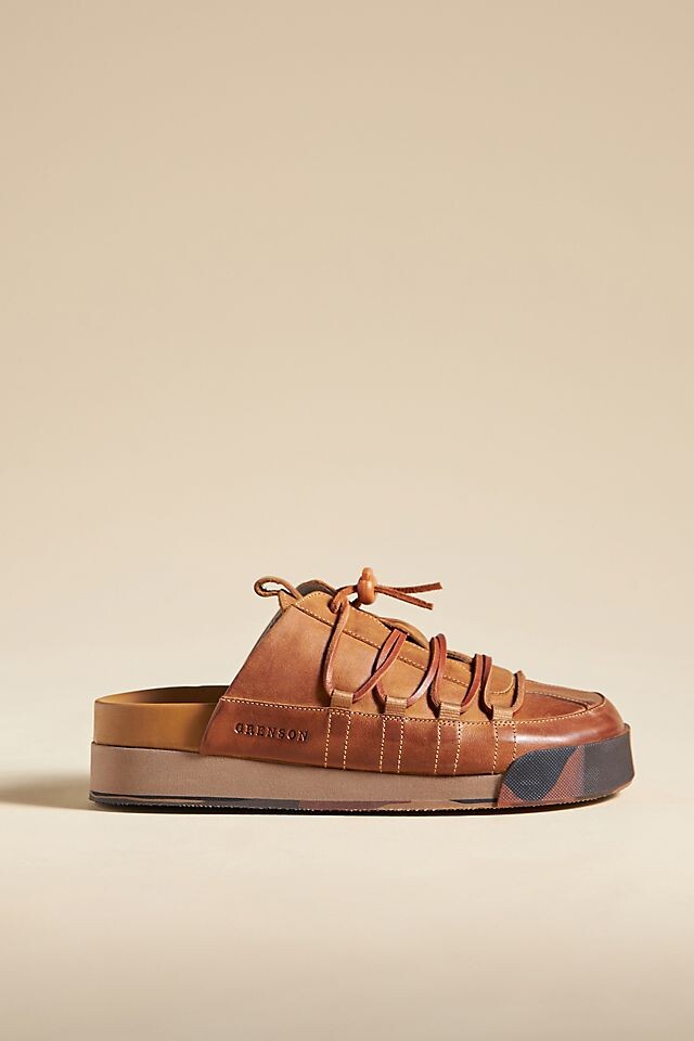 

Кроссовки без шнуровки Grenson на плоской подошве, тан