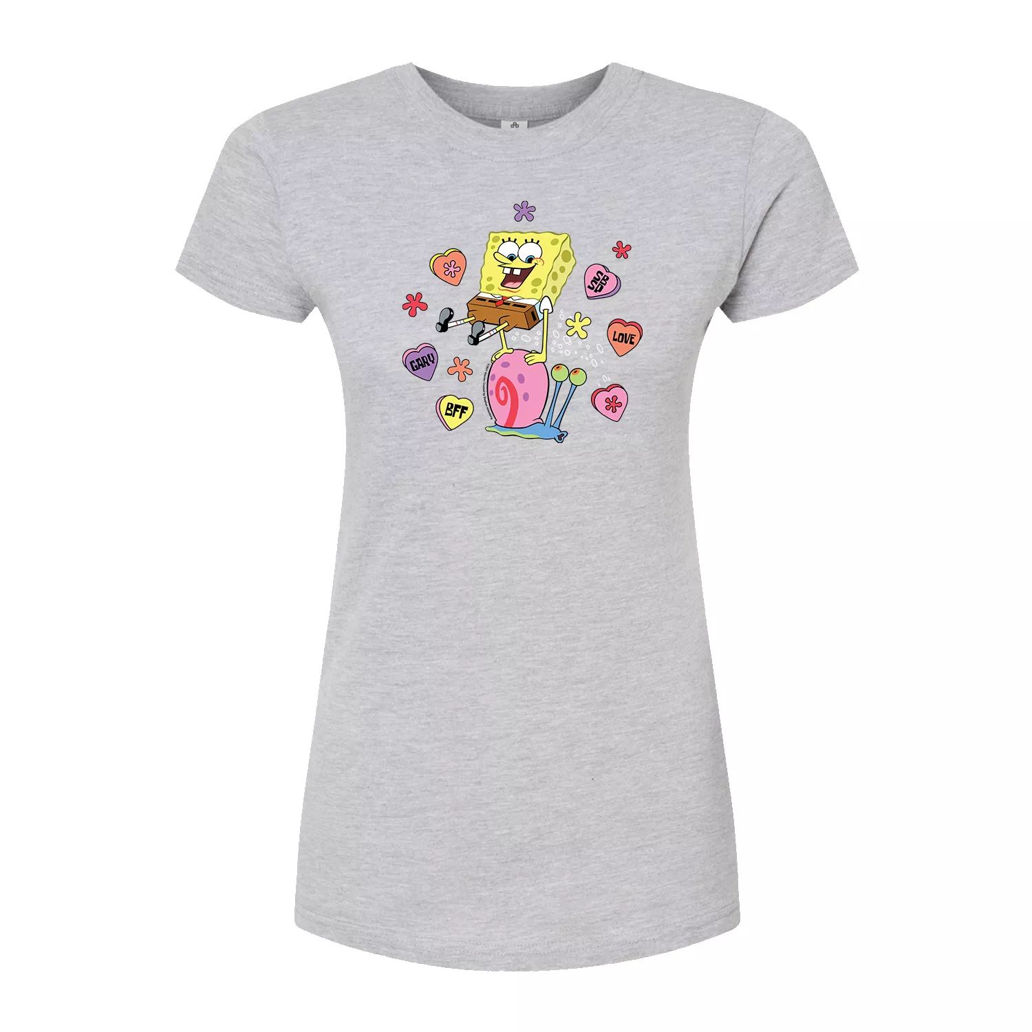цена Детская футболка с рисунком «Губка Боб Гэри и Губка Боб» Candy Hearts Licensed Character