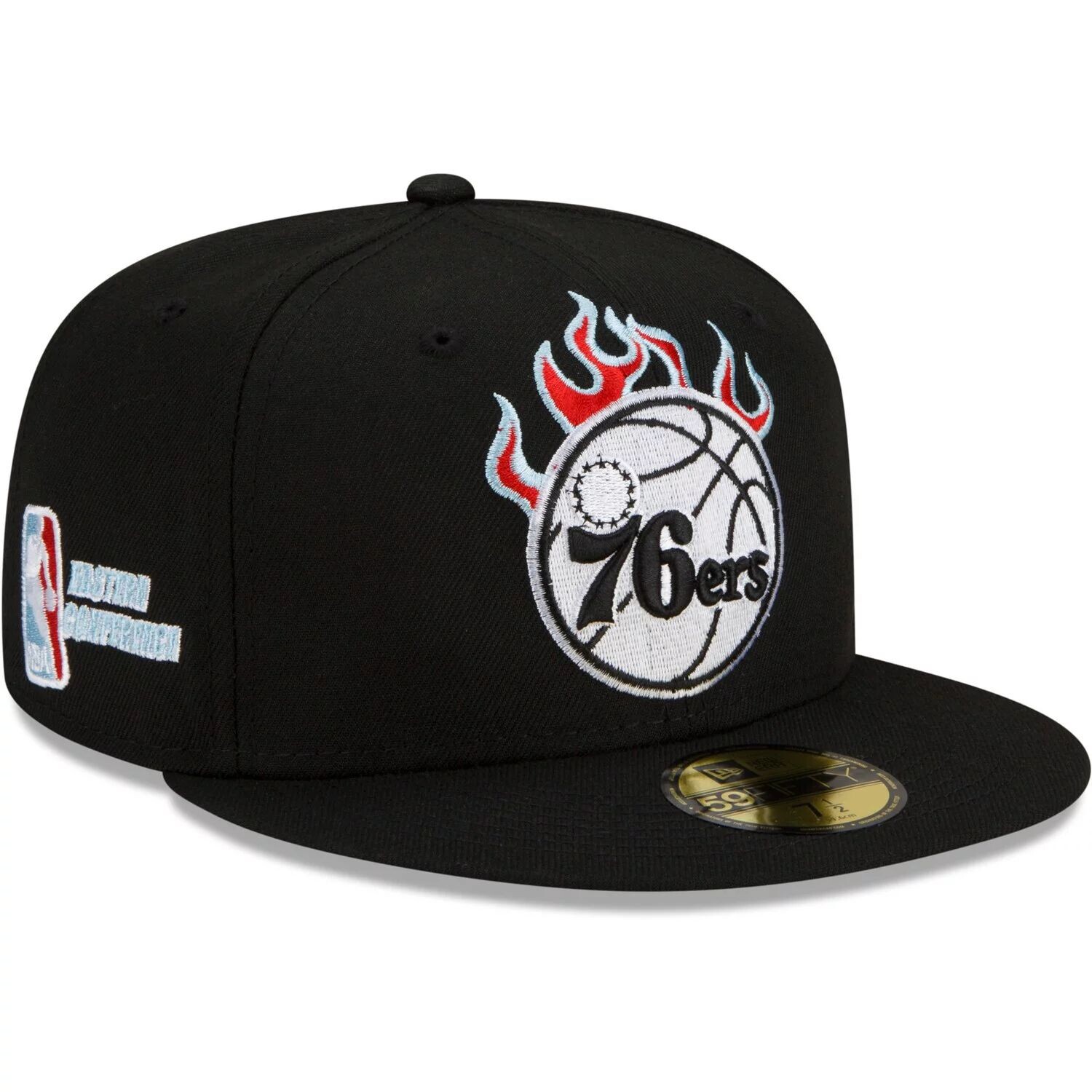 

Мужская облегающая шляпа New Era Black Philadelphia 76ers Eastern Conference Fire 59FIFTY