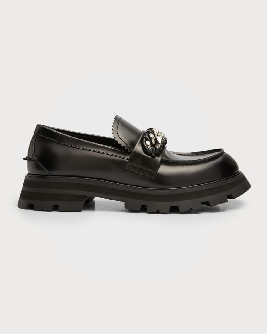 

Мужские кожаные лоферы с цепочкой Alexander McQueen