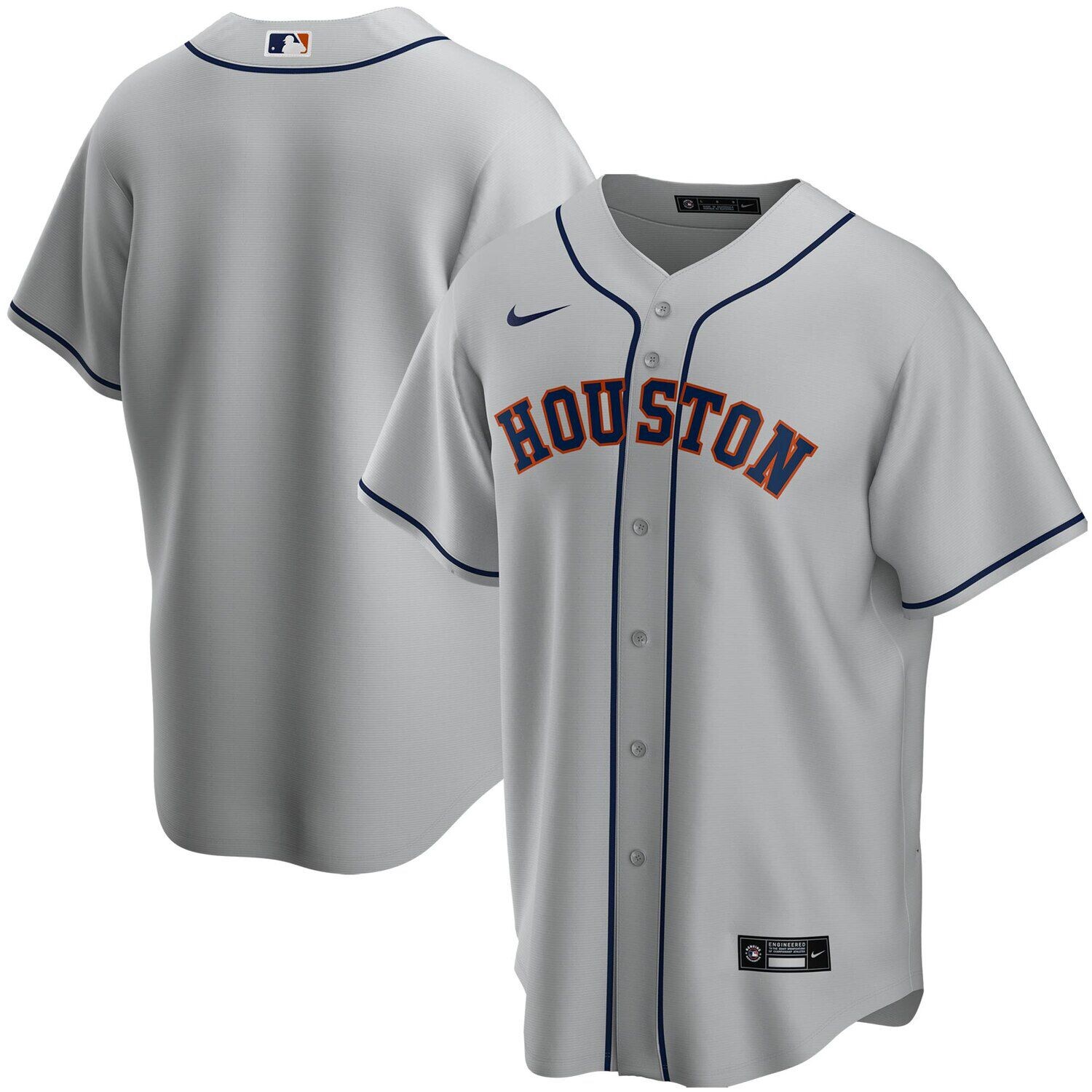 

Мужская серая майка Houston Astros Road Replica Team Nike