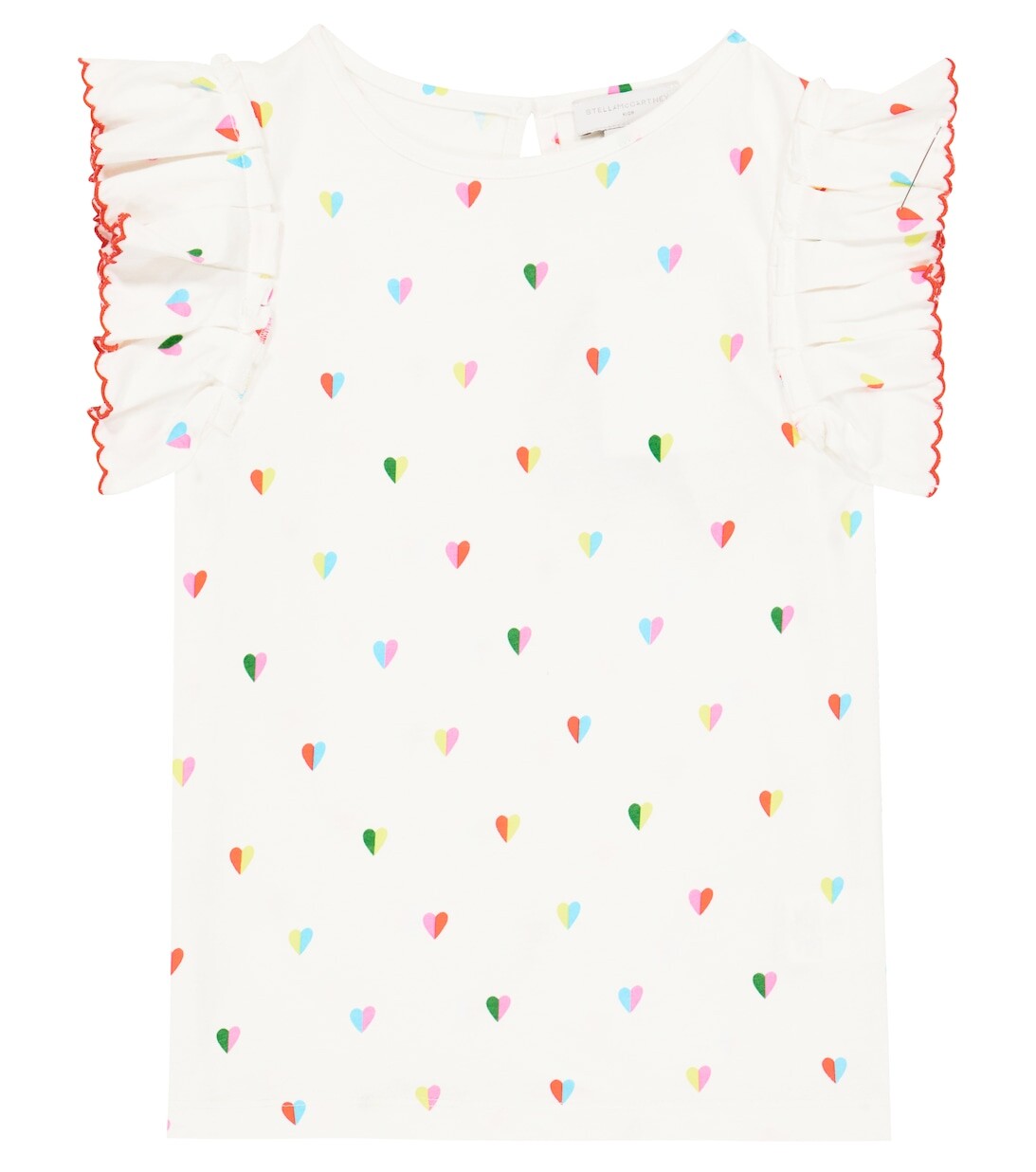 

Хлопковый топ с принтом Stella McCartney Kids, разноцветный