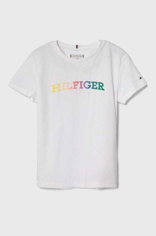 Хлопковая футболка для детей Tommy Hilfiger, белый