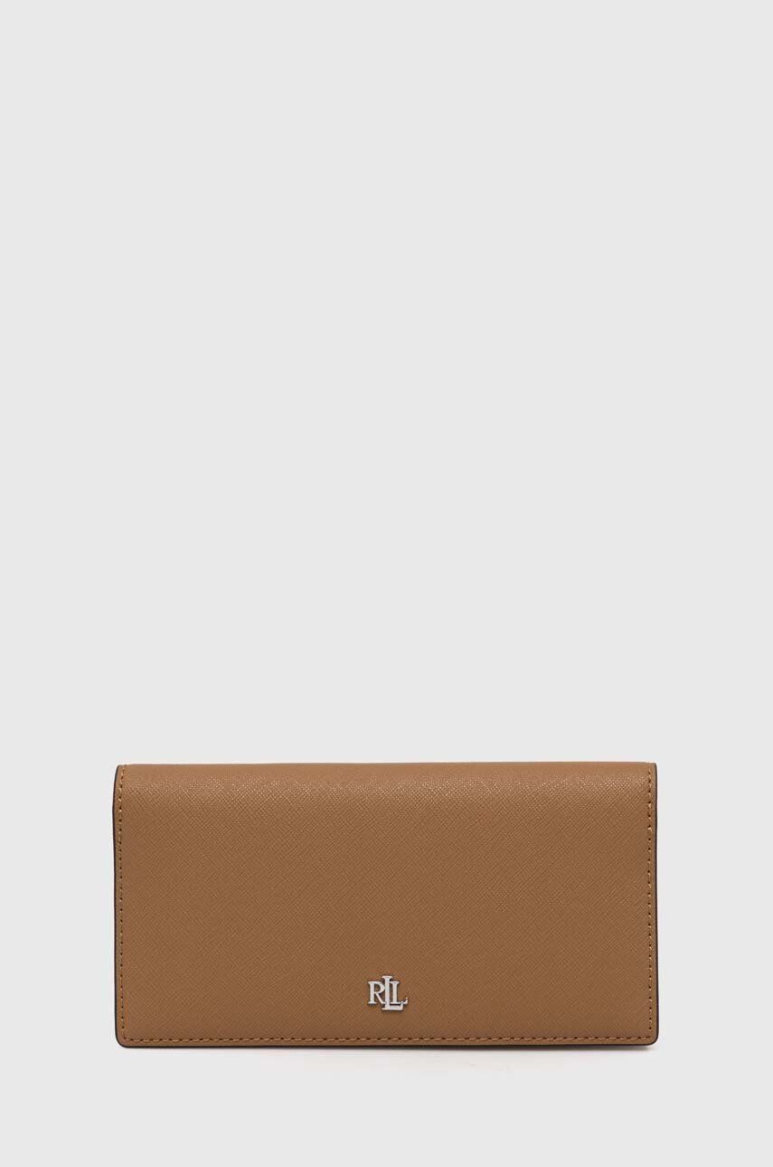 

Кожаный кошелек Lauren Ralph Lauren, коричневый