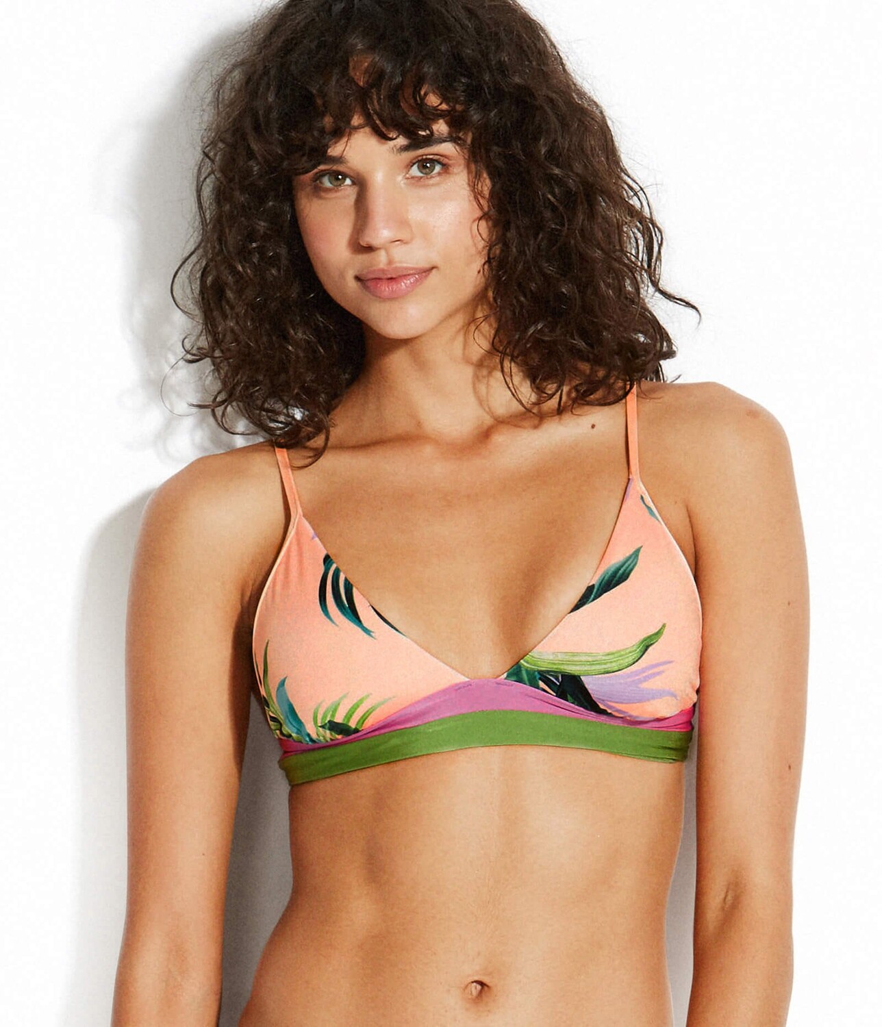 

Las Palmas Фиксированный верх купальника-тройки - женский Seafolly, розовый