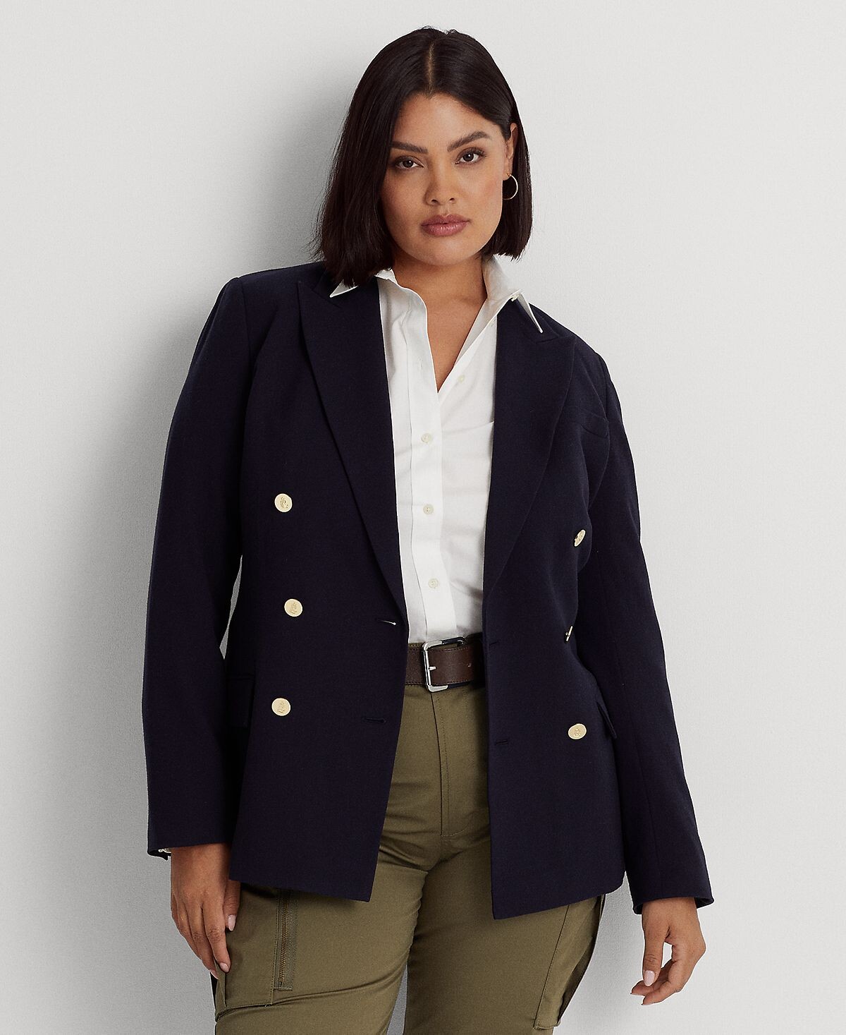 

Двубортный пиджак больших размеров Lauren Ralph Lauren