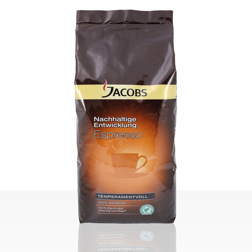 

Jacobs Sustainable Development Espresso - 1 кг кофейных зерен, 100% арабика