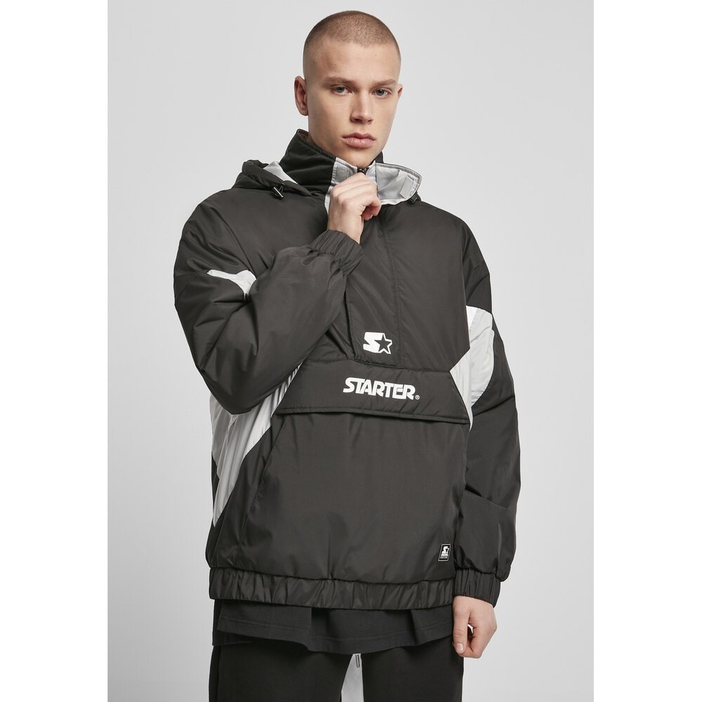 

Куртка Urban Classics Starter Colorblock 1/2 Zip Coupe Vent, черный