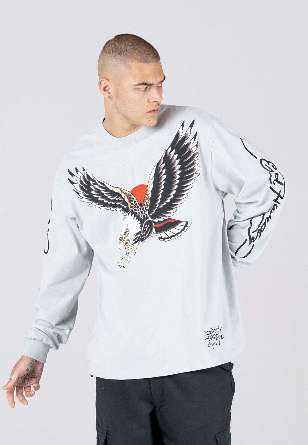 

Футболка с длинным рукавом Eagle Japan Ed Hardy, цвет grey
