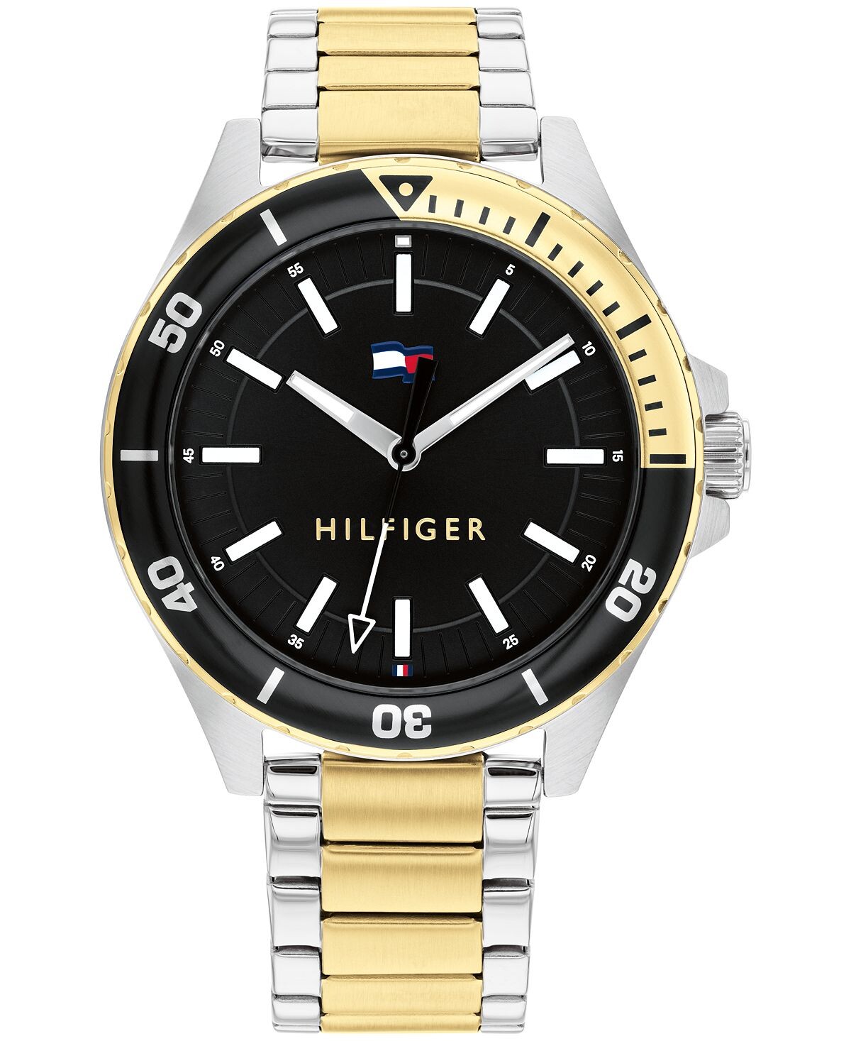 

Мужские двухцветные часы-браслет из нержавеющей стали, 43 мм Tommy Hilfiger