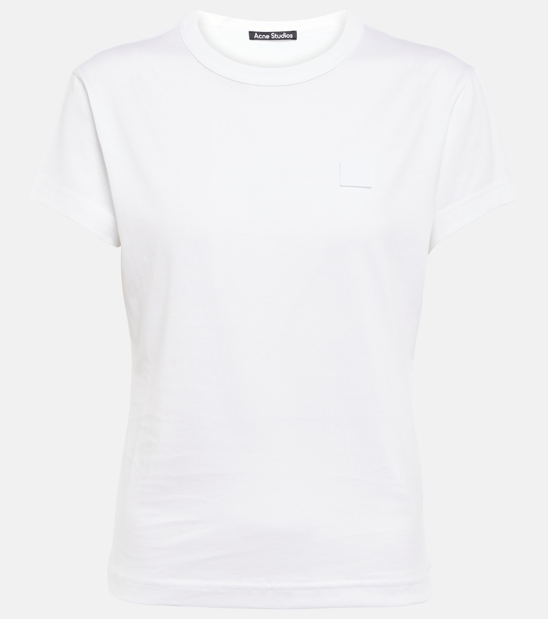 Хлопковая футболка ACNE STUDIOS, белый хлопковая верхняя рубашка acne studios белый