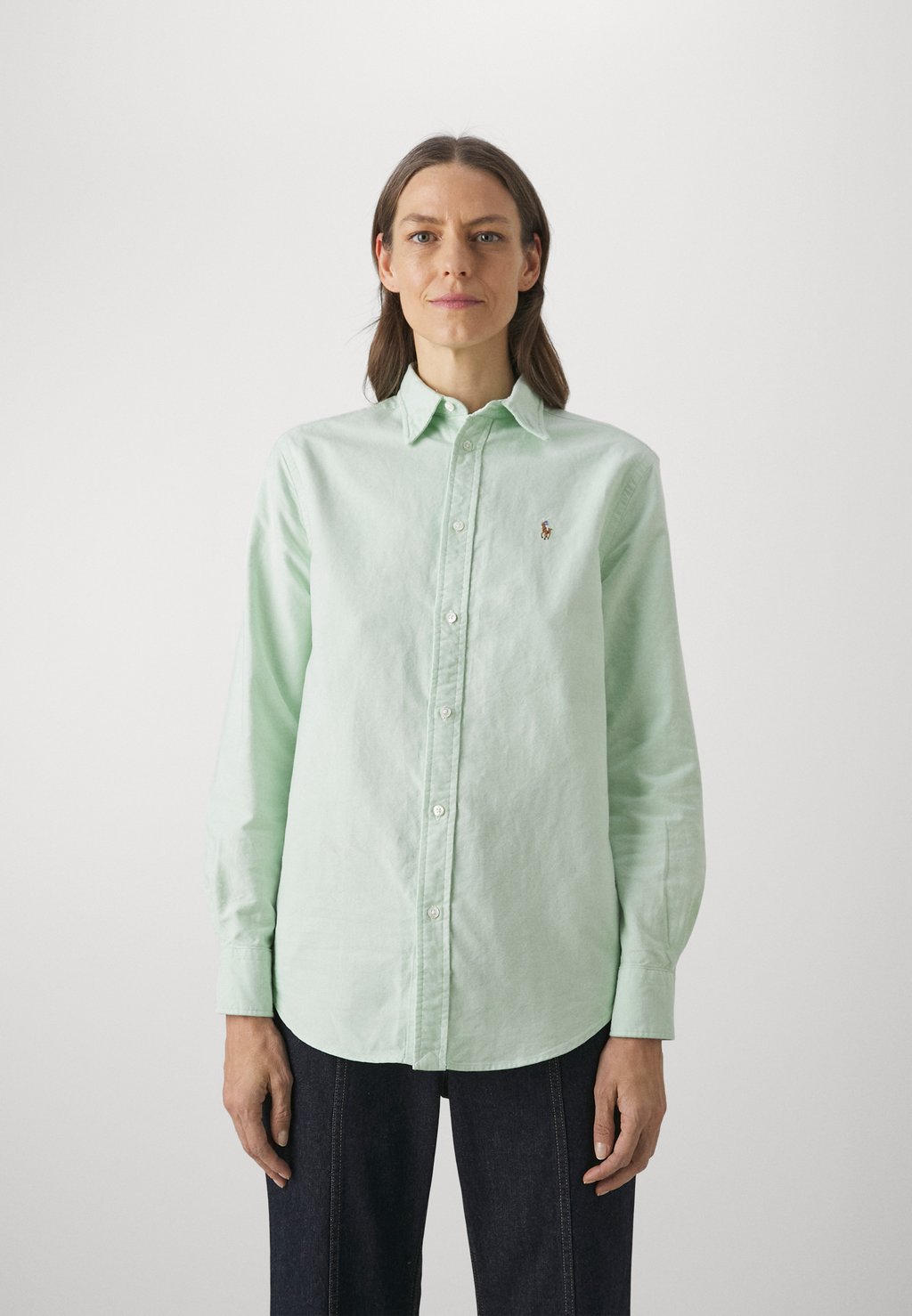 Рубашка Long Sleeve Button Front Polo Ralph Lauren, цвет lime drop