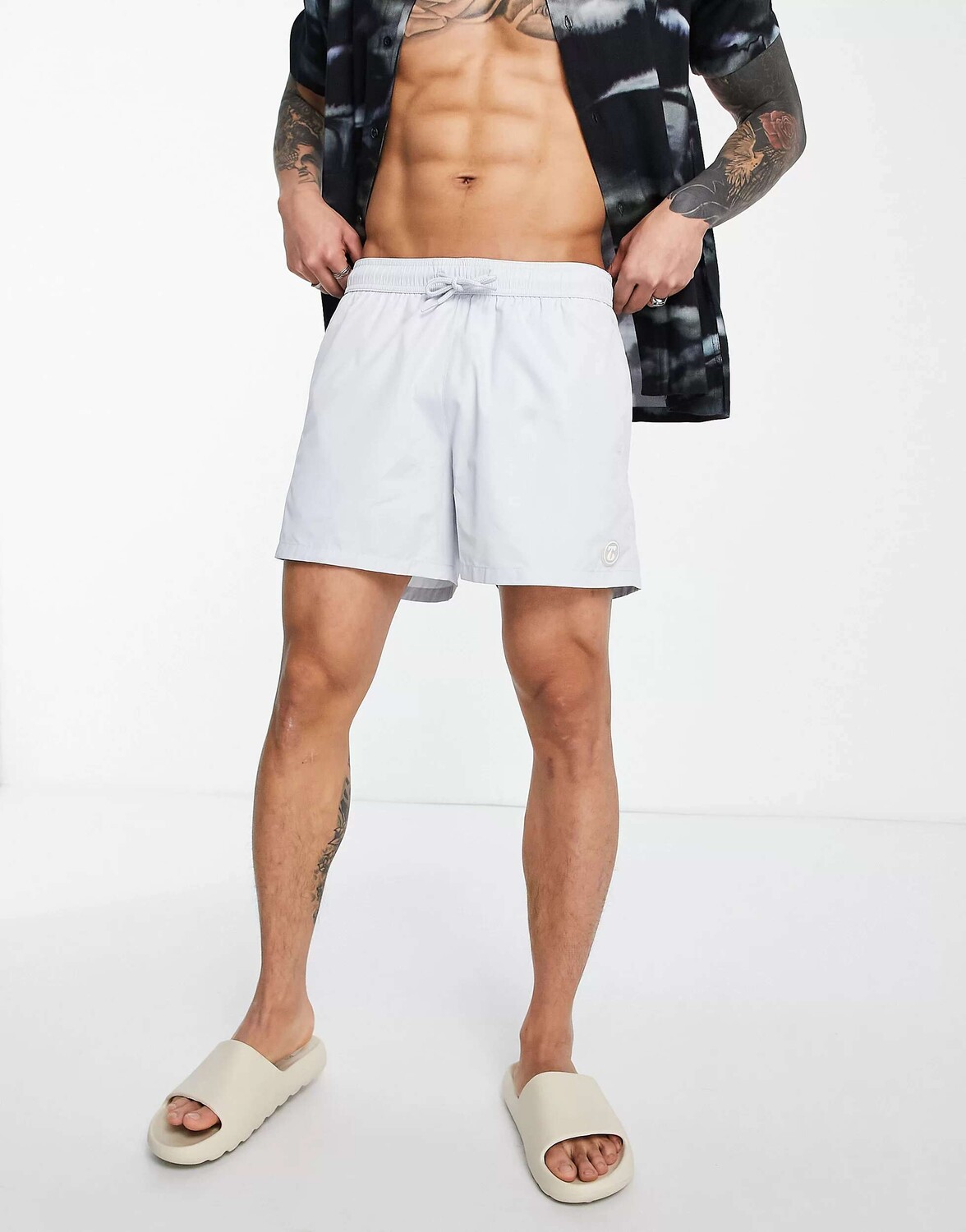

Классические шорты для плавания Topman серого цвета