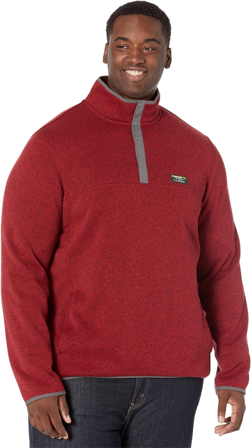 

Куртка Sweater Fleece Pullover - Tall L.L.Bean, цвет Mountain Red