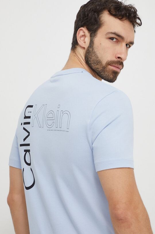 

Хлопковая футболка Calvin Klein, синий